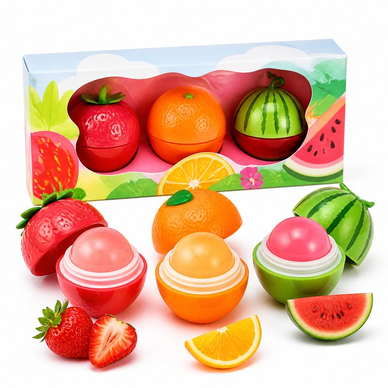 Fruity Fun Lip Balm Set — 6 Fruits
