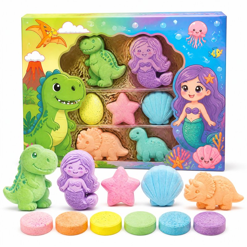 Dino & Mermaid Bath Bomb Gift Set