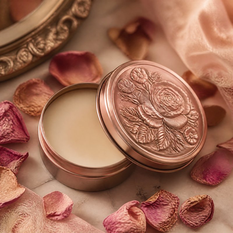 Rose Petal Solid Perfume Compact