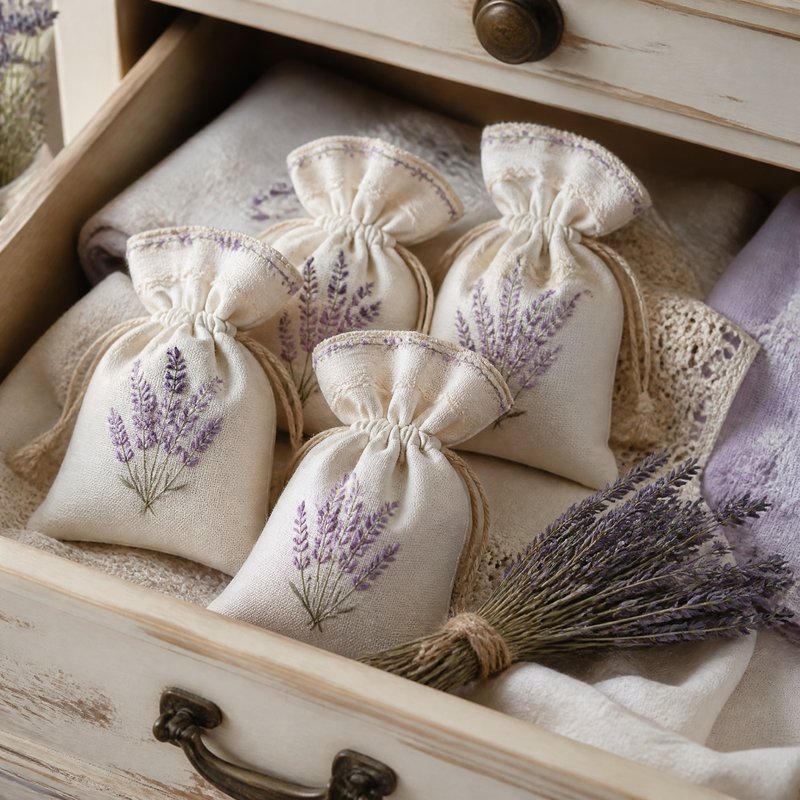 French Lavender Scented Sachet Set