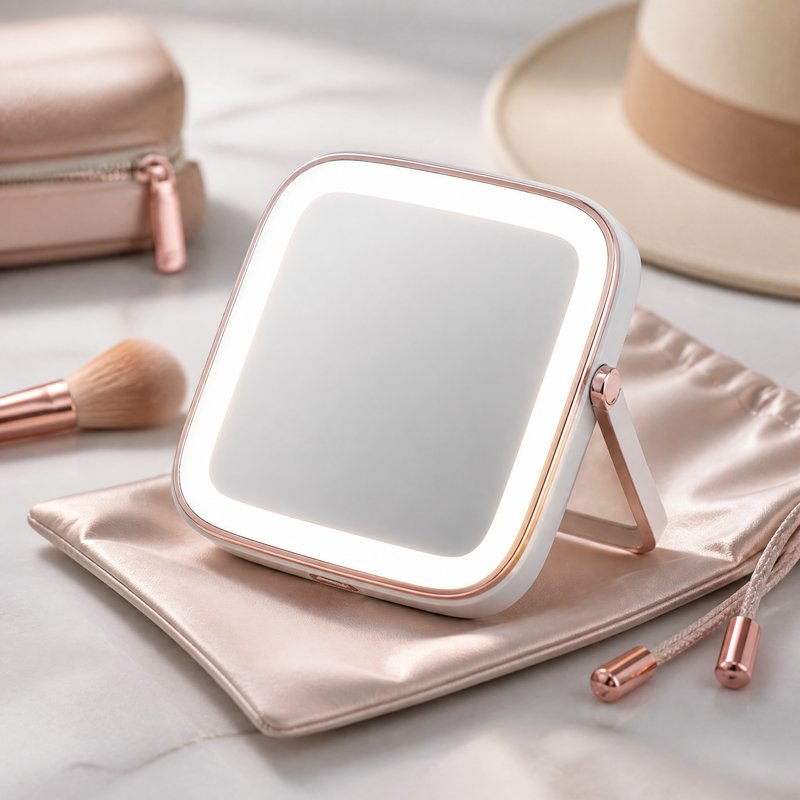 LED Travel Compact Mirror